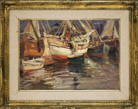 Carlo Domenici — Barche in porto